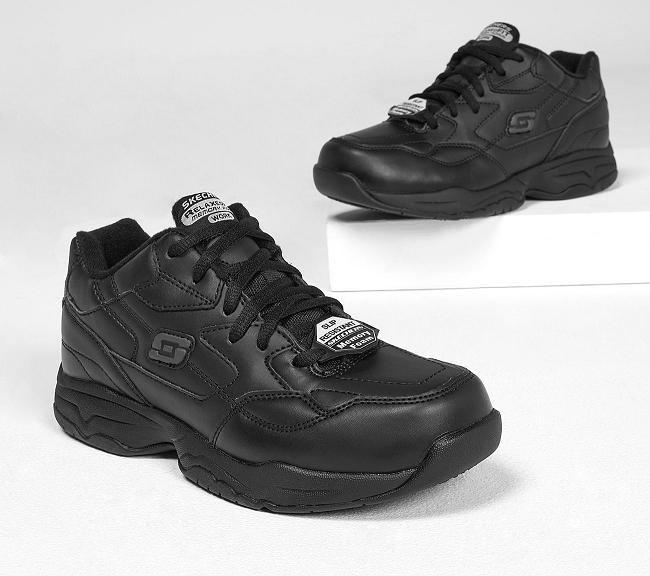 Zapatos de Trabajo Skechers Mujer - Felton Negro YRZGO8157